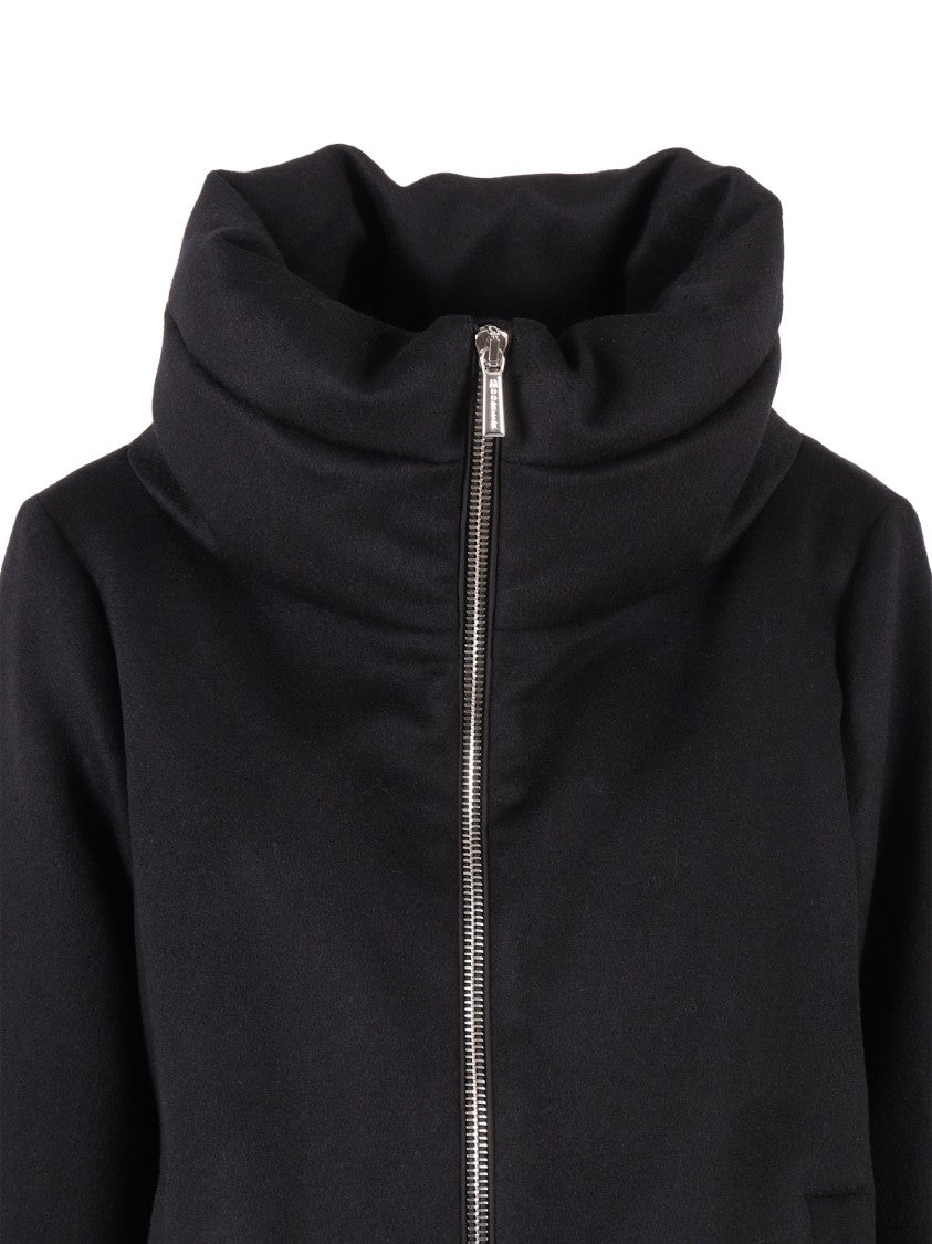 Moorer Black Jacket With High Collar