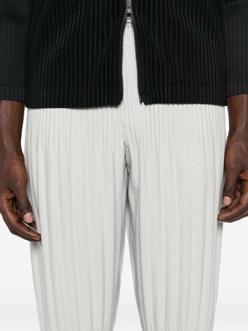 Homme Plissé Issey Miyake Light Grey Plissé Finish Ballon Pants