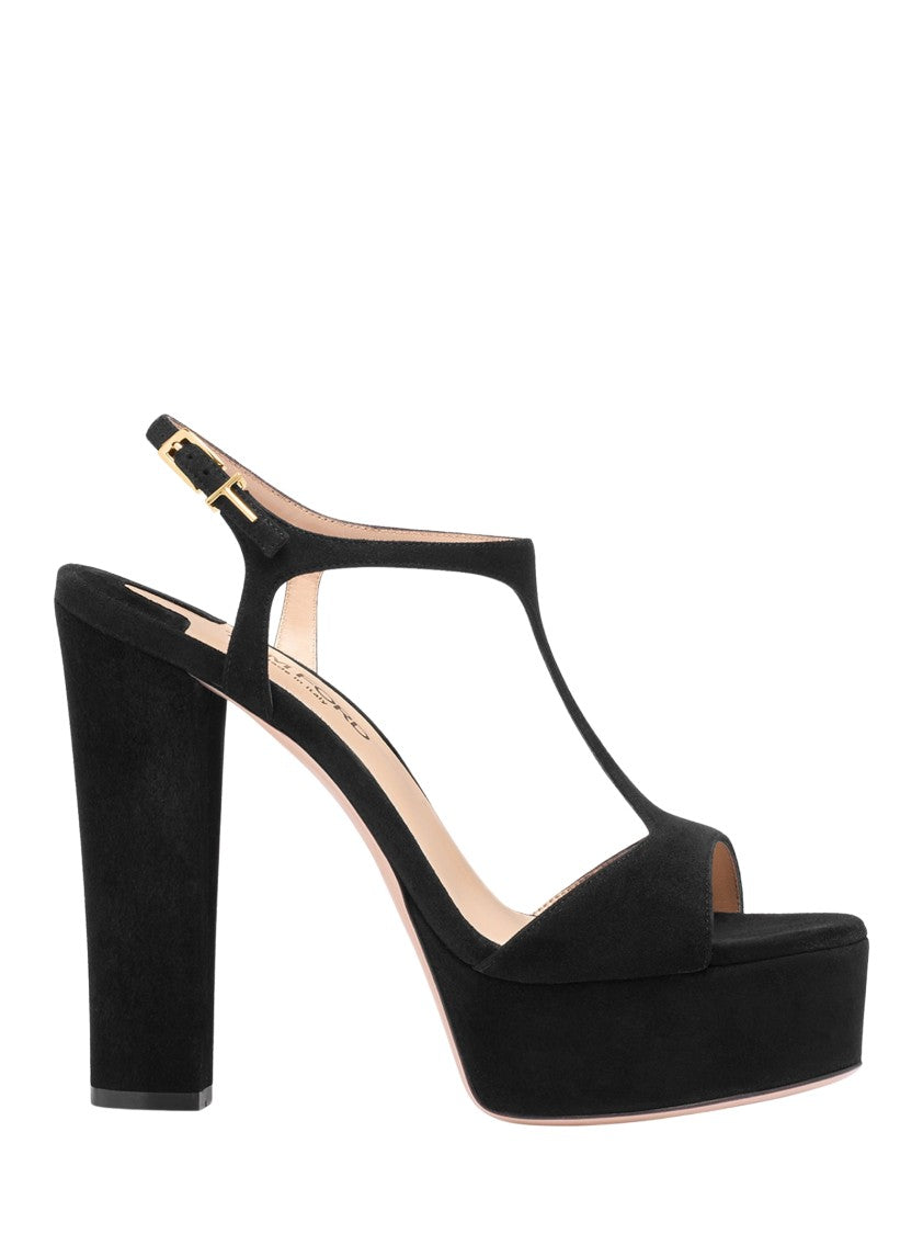 Tom Ford T-Strap Black Sandals