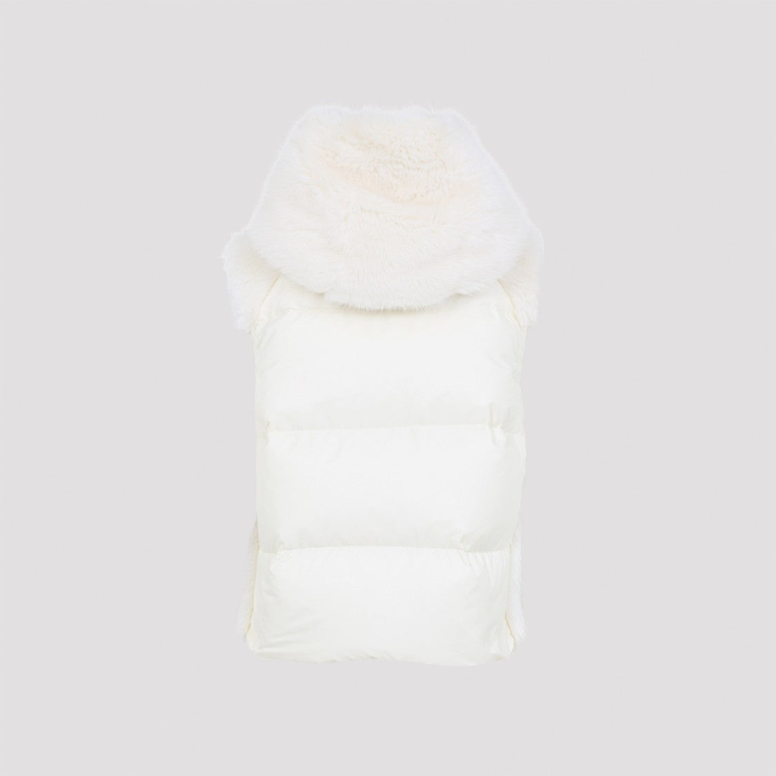 Moncler Grenoble Feather Down Waistcoat With Plush Texture And Hood