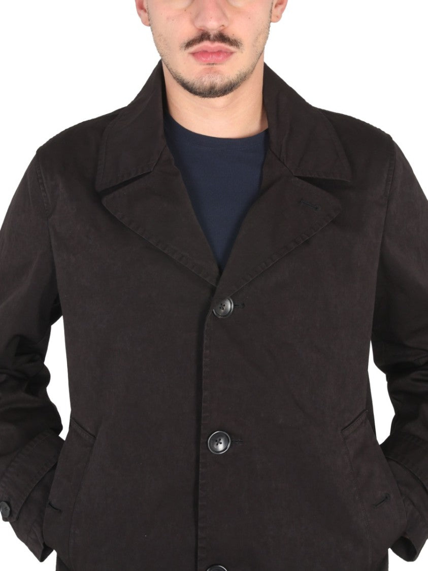 Ten C Single-Breasted Button Closure Trench Coat