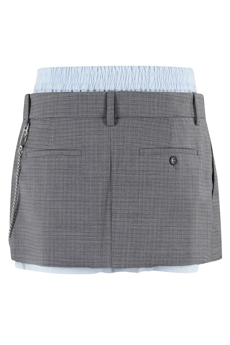 Alexander Wang Pre Styled Pleated Skort W Chain