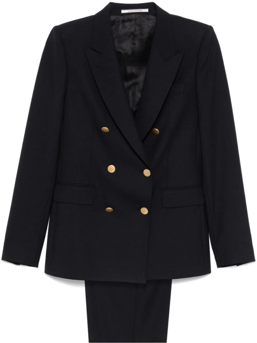 Tagliatore Double-Breasted Black Suit