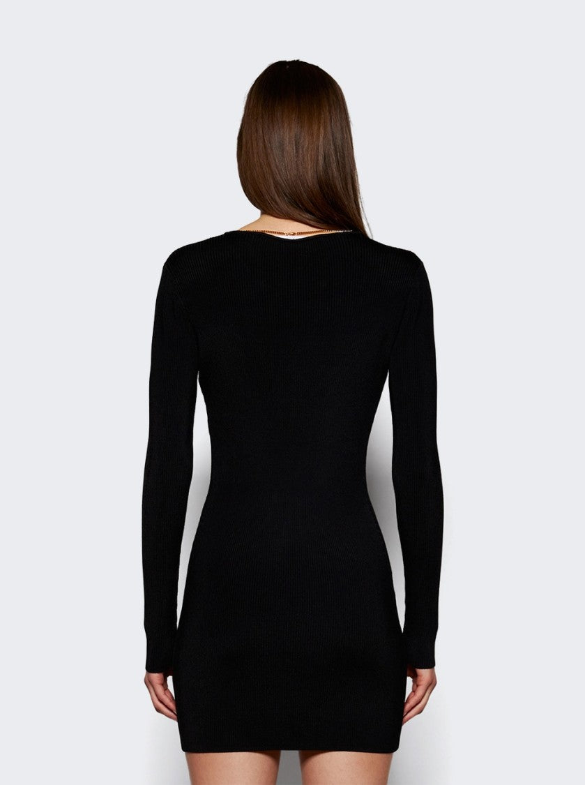 Alexander Wang Mini Dress With Nameplate Chain Black