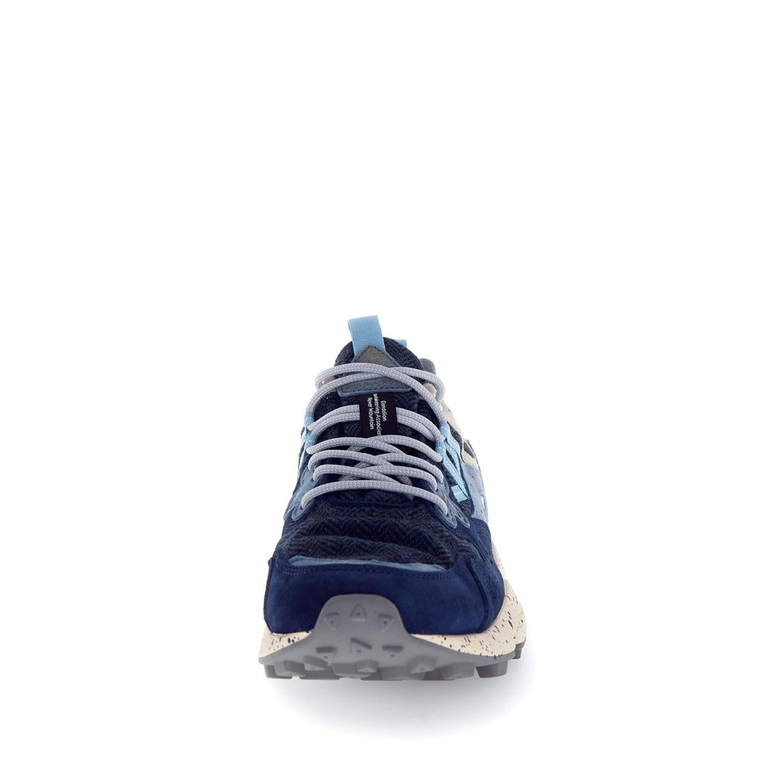 Flower Mountain Yamano 3 Sneakers - Light Blue With Herringbone Wool Fabric