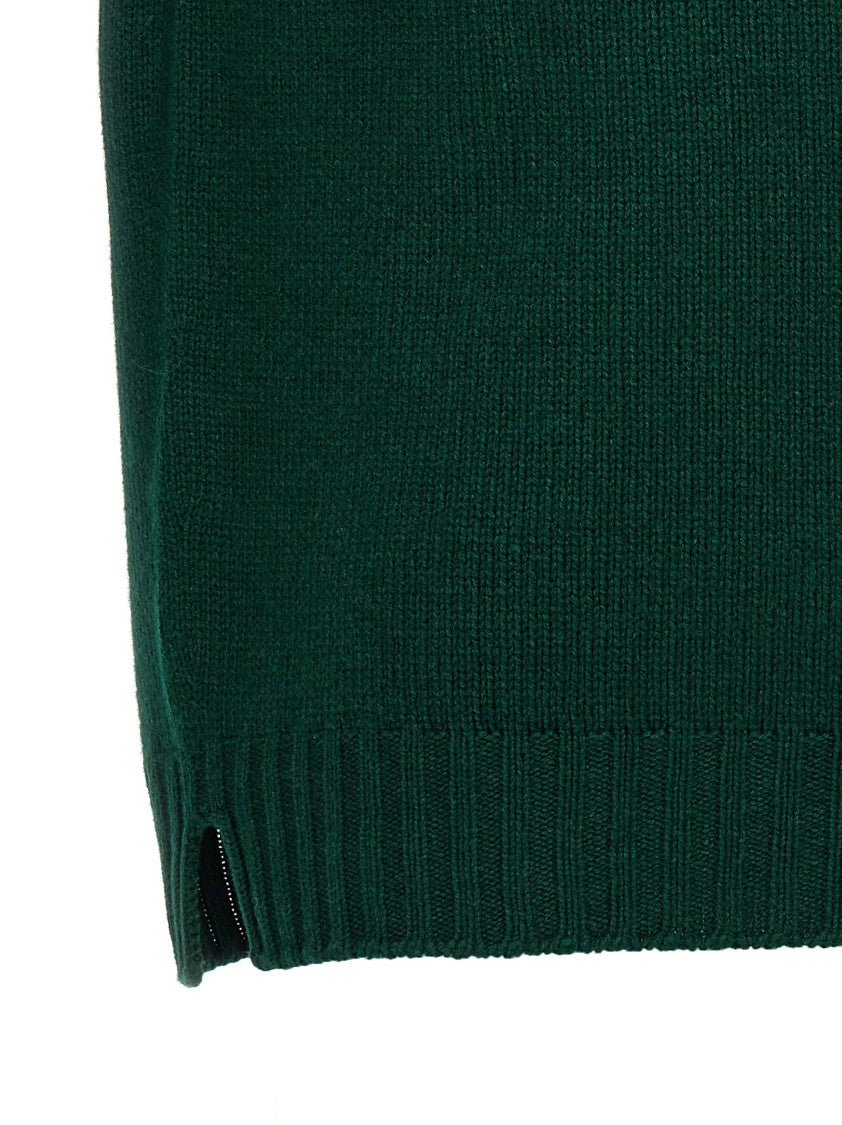 Ma'ry'ya Ribbed Turtleneck Wool Blend Sweater