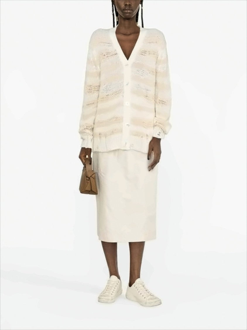 Acne Studios Soft Knit Cardigan With V-Neck And Relaxed Fit