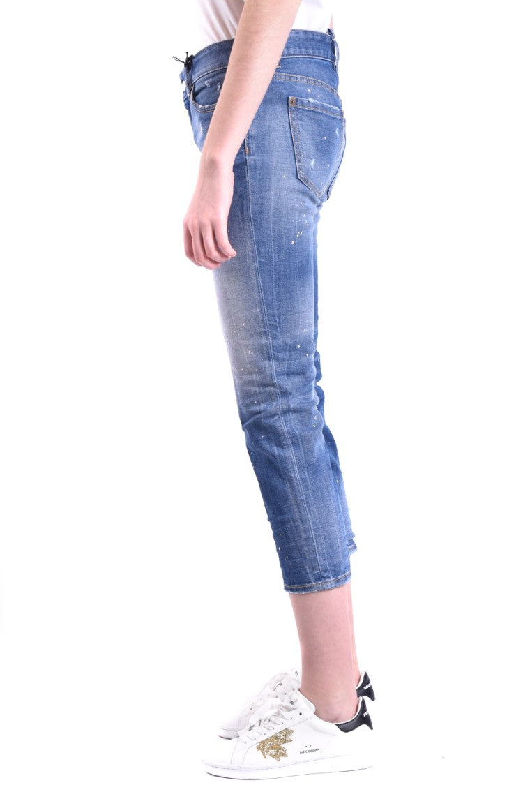 Dsquared2 Distressed Denim Cropped Jeans