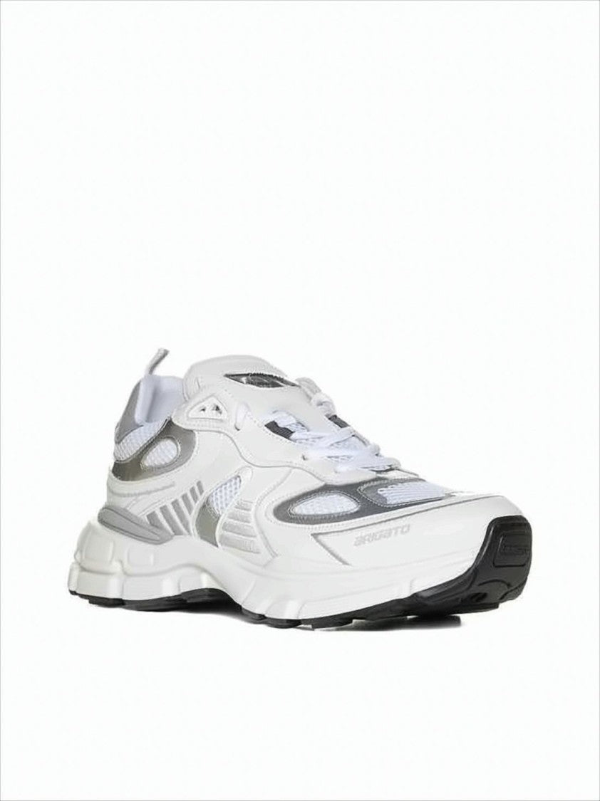 Axel Arigato Layered Leather And Mesh White Sneakers