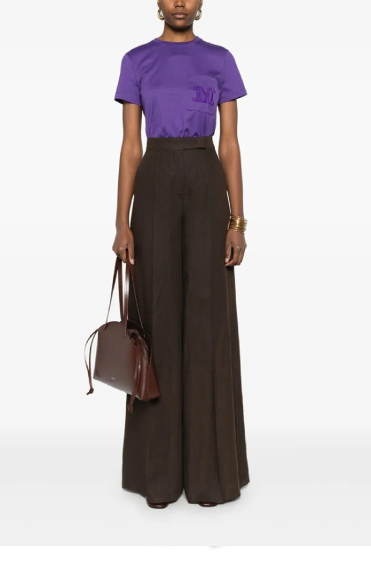 Max Mara Wide-Leg Pants With High Waist And Flowing Silhouette