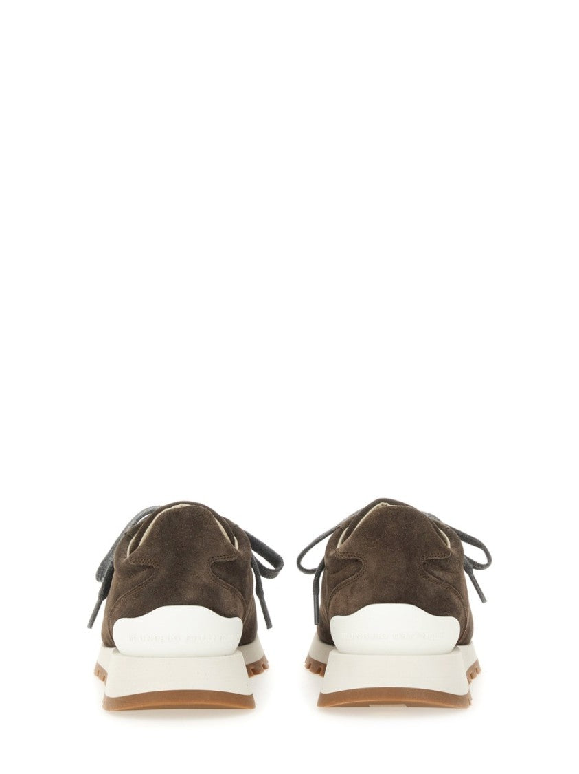 Brunello Cucinelli Suede Running Sneaker