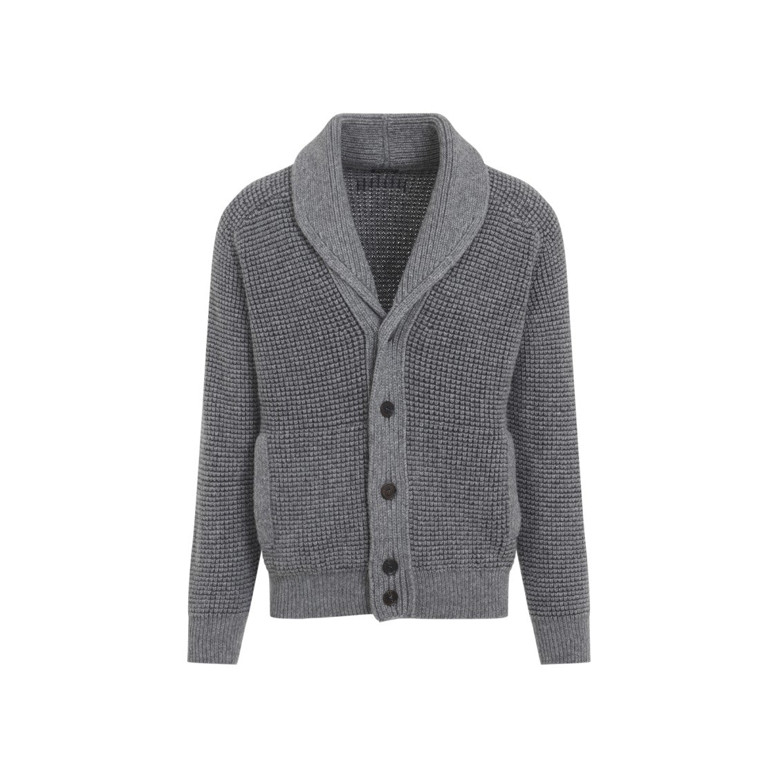 Zegna Textured Knit Cashmere-Mohair Cardigan
