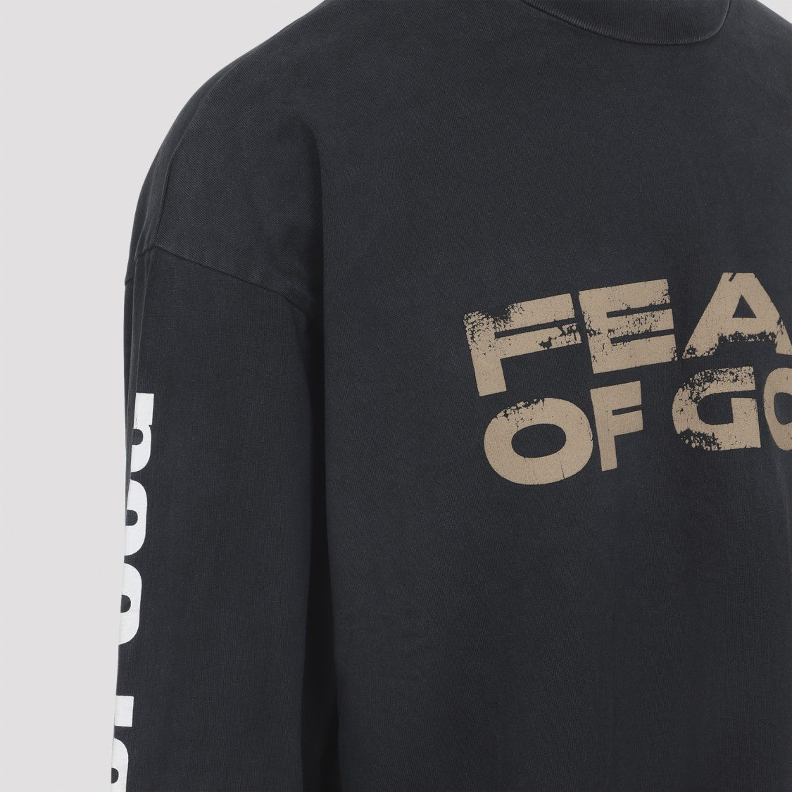 Fear Of God Relaxed Fit Long-Sleeve T-Shirt With Distressed Logo