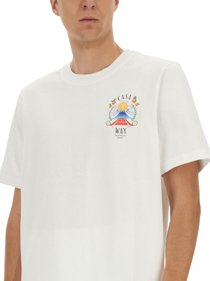 Casablanca Relaxed Fit T-Shirt With Vibrant Graphic Prints