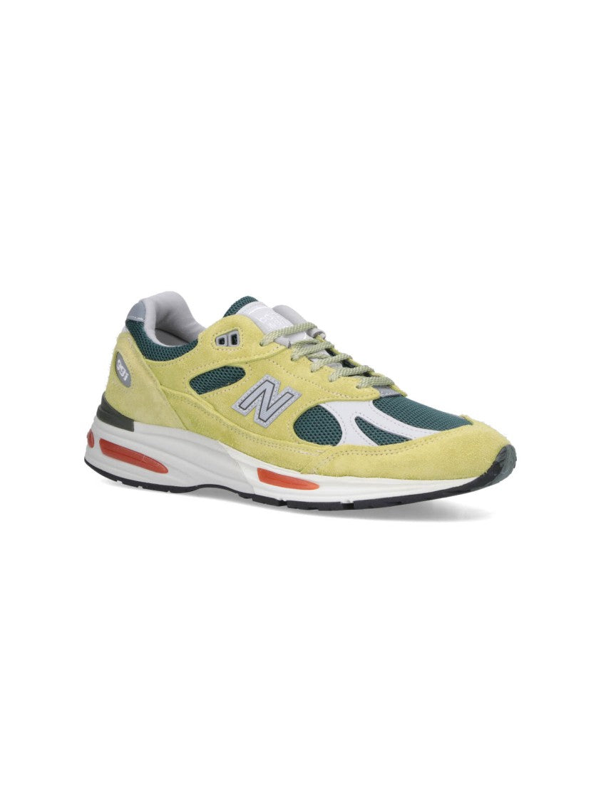 New Balance Layered Suede And Mesh Sneakers With Iconic Accents