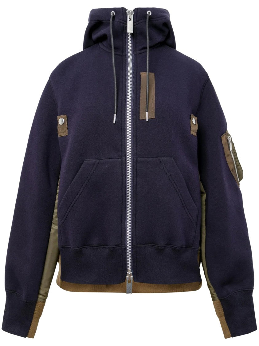 Sacai Sponge Texture Hooded Sweatshirt