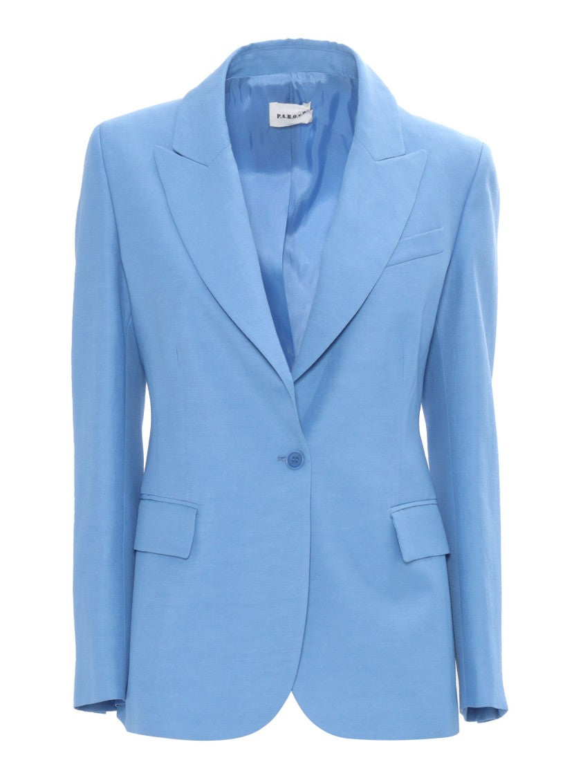 P.A.R.O.S.H. Tailored Single-Breasted Blazer With Notched Lapel