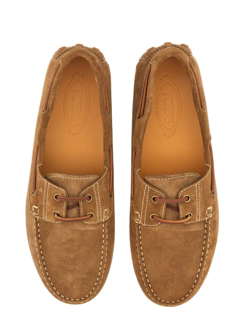 Tod's Brown Calfskin Leather Loafers