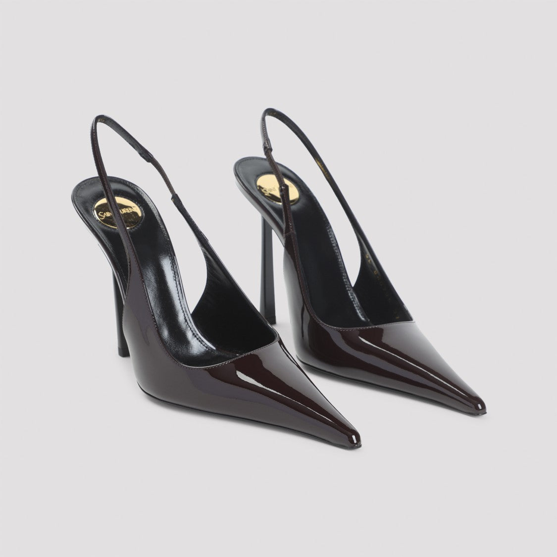 Saint Laurent Vendome 110 Dark Brown Calf Leather Pumps