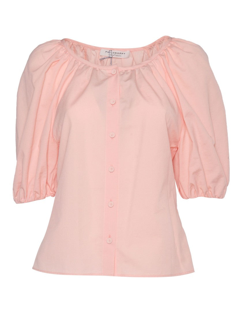 Philosophy Di Lorenzo Serafini Puff Sleeve Blouse With Relaxed Fit