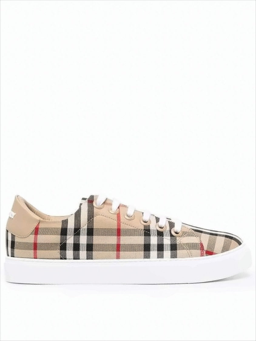 Burberry Check Pattern Low-Top Sneakers