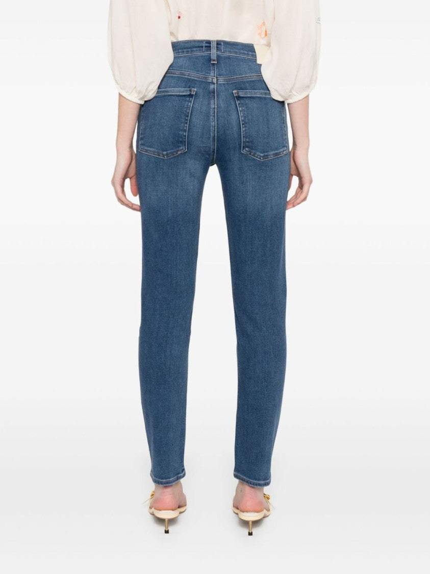 Citizens Of Humanity Mid-Rise Blue Denim Slim Fit Jeans