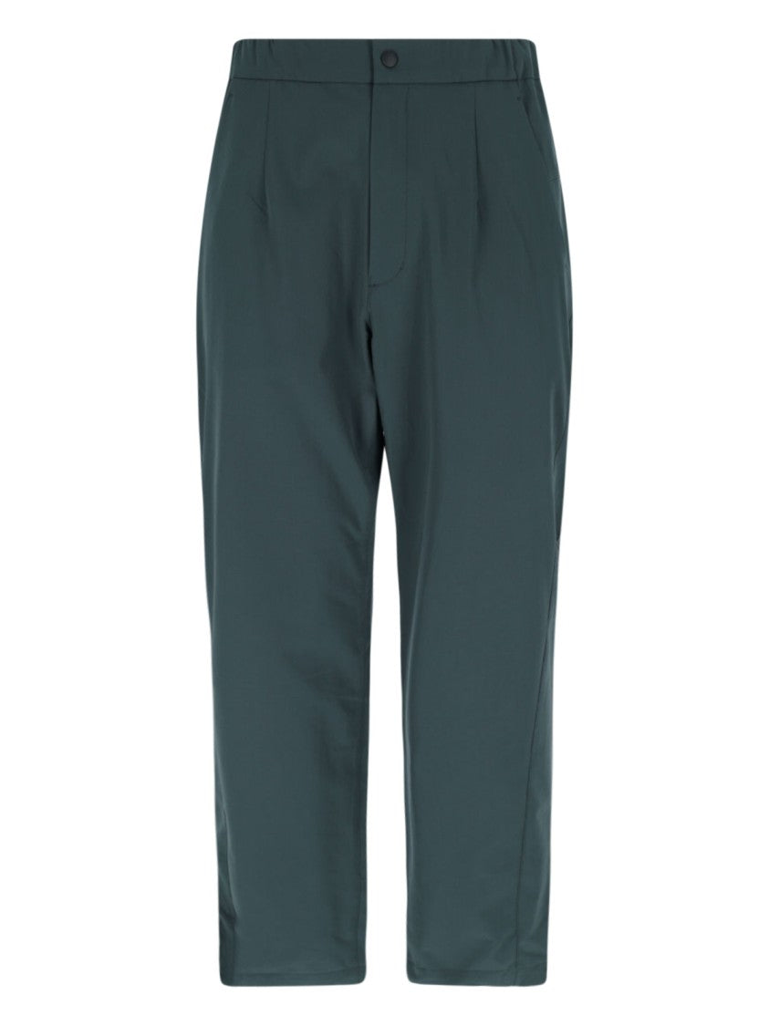 Goldwin Activewear Pants With Elasticized Waistband And Front Pleats