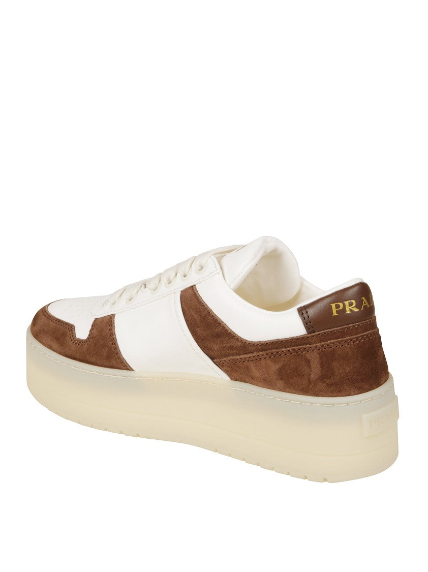 Prada Brown Sneakers With Classic Silhouette