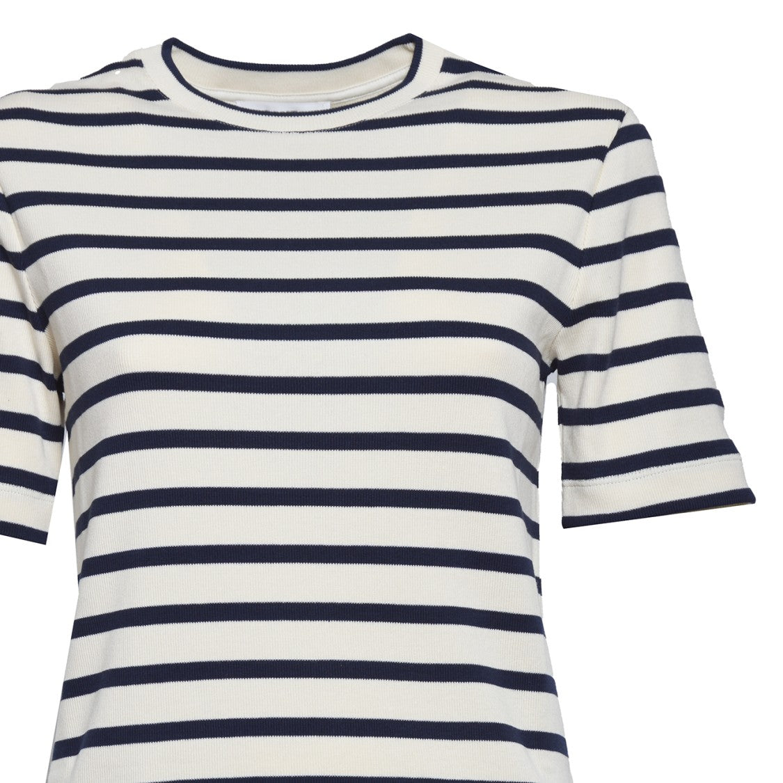 Jil Sander Ribbed Cotton Jersey T-Shirt With Striped Design