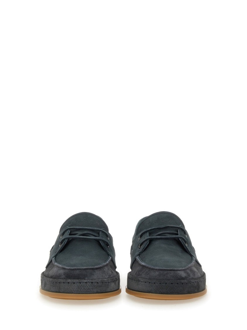 Hogan Leather Boat Moccasin