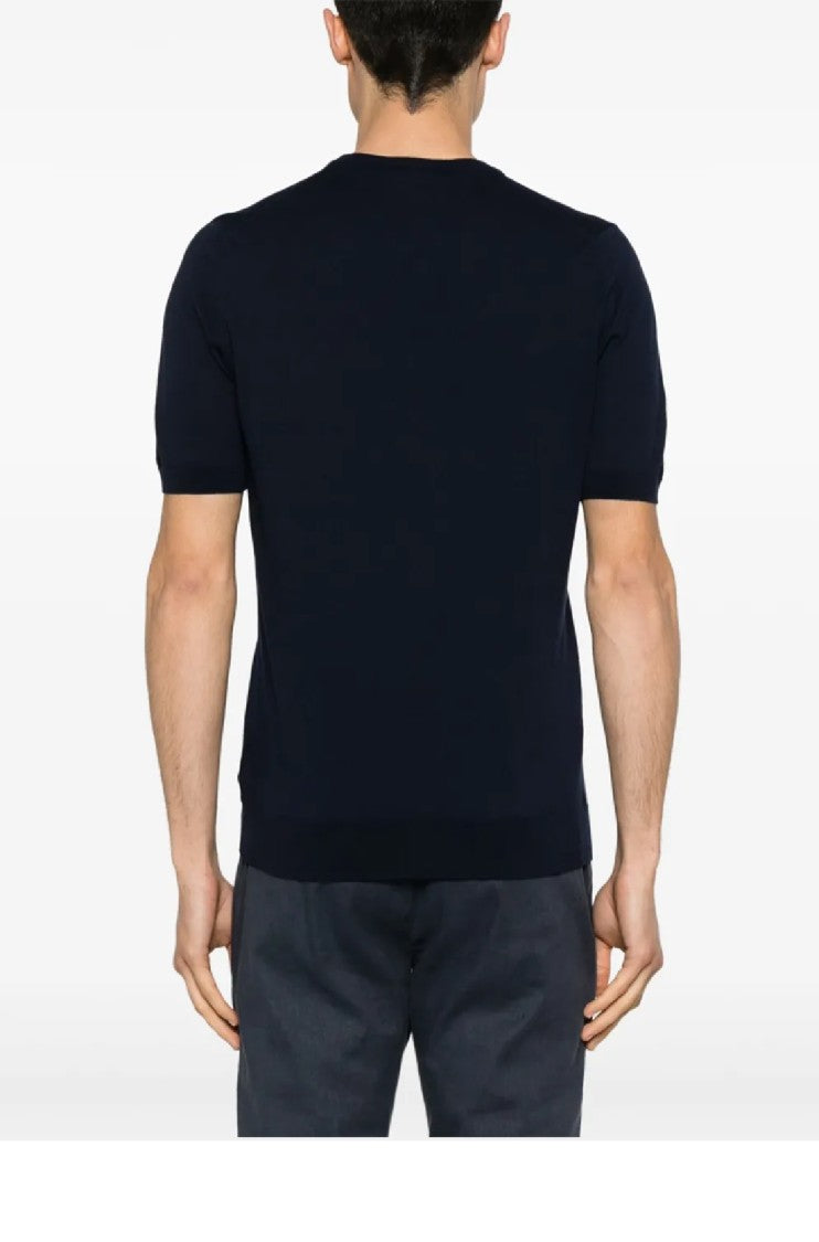 Tagliatore Tailored Black Cotton T-Shirt