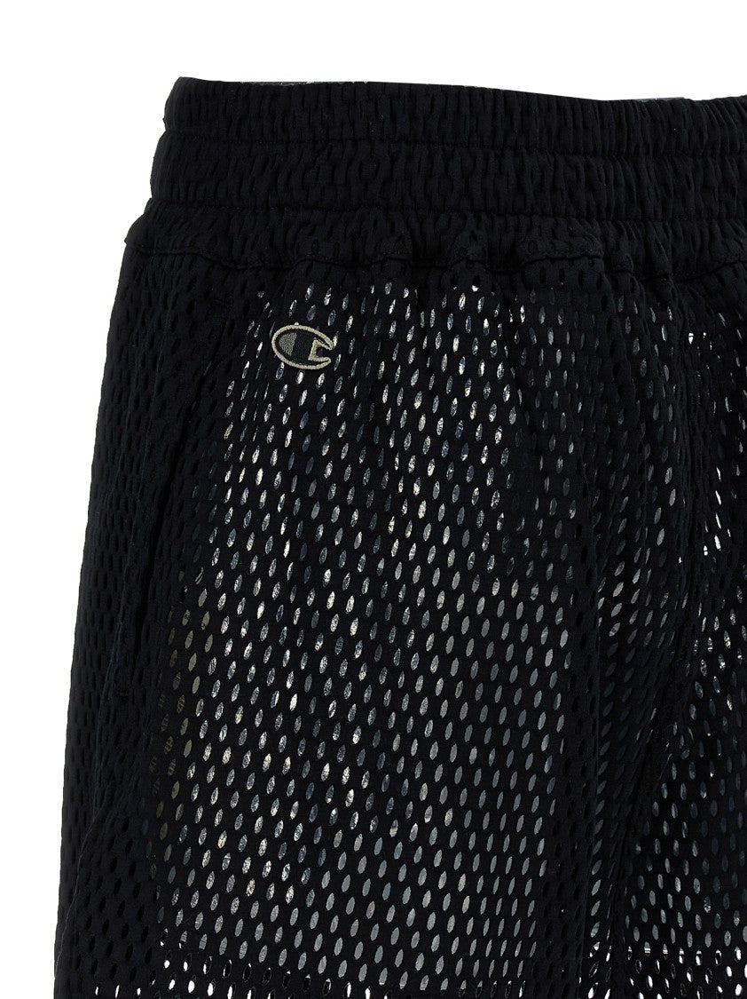 Rick Owens Perforated Cotton Bermuda Shorts