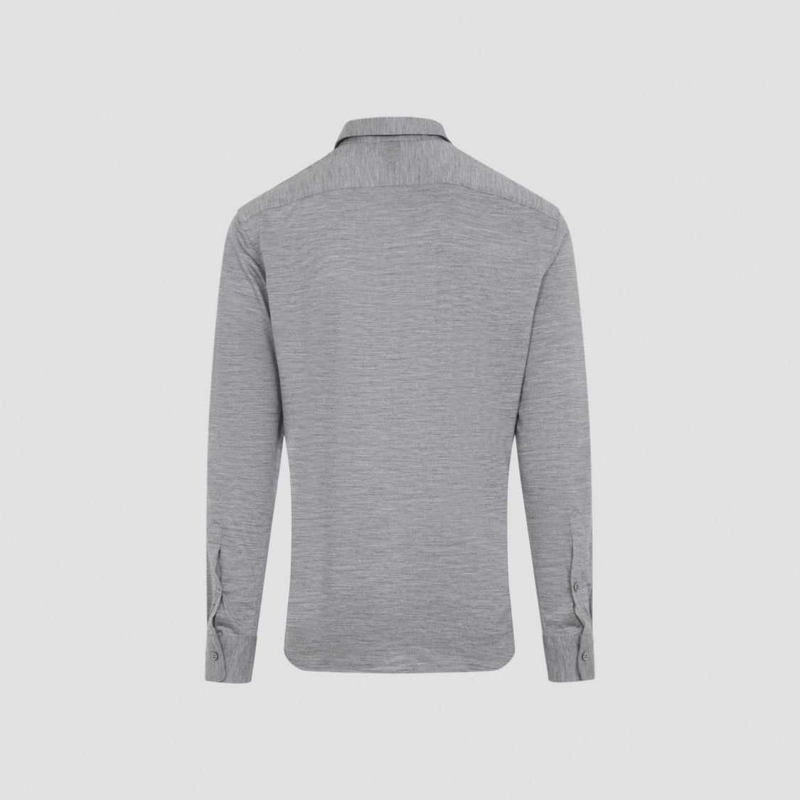 Canali Grey Wool Jersey Shirt
