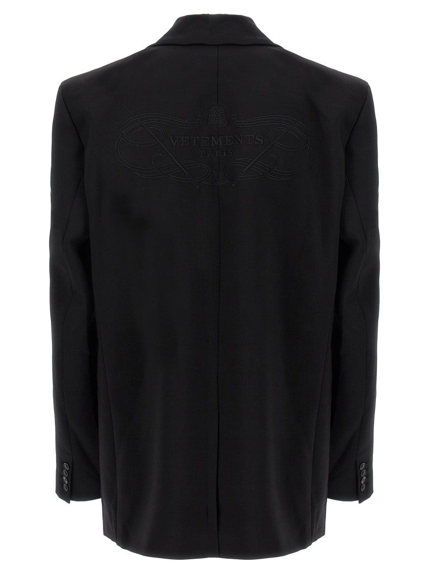 Vetements Logo Embroidered' Blazer