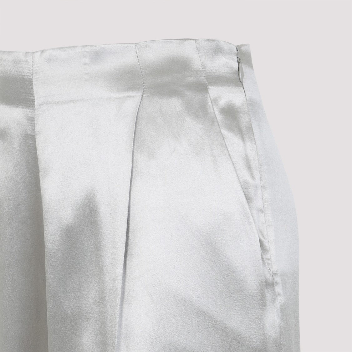 Alberta Ferretti Silver Viscose Pants