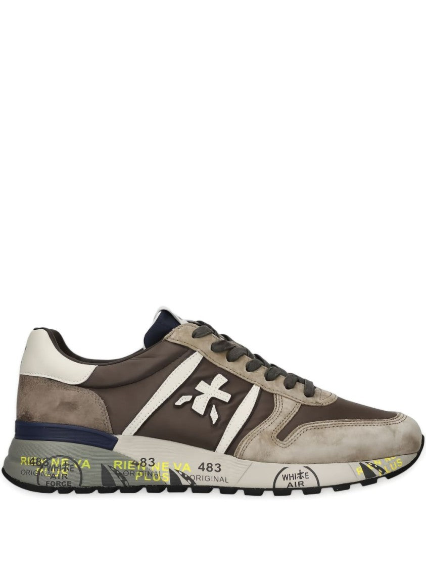 Premiata Low-Top Sneakers With Suede And Smooth Texture Details