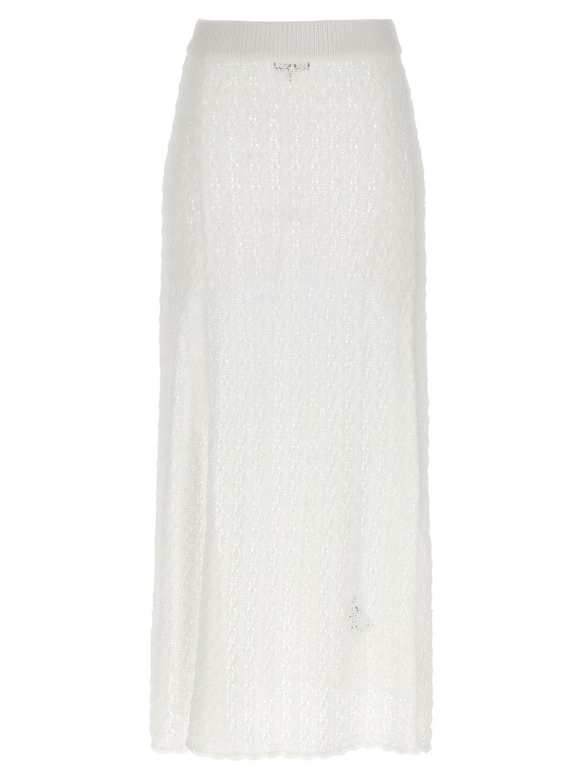 Ganni Shiny Pointelle Knit' Skirt