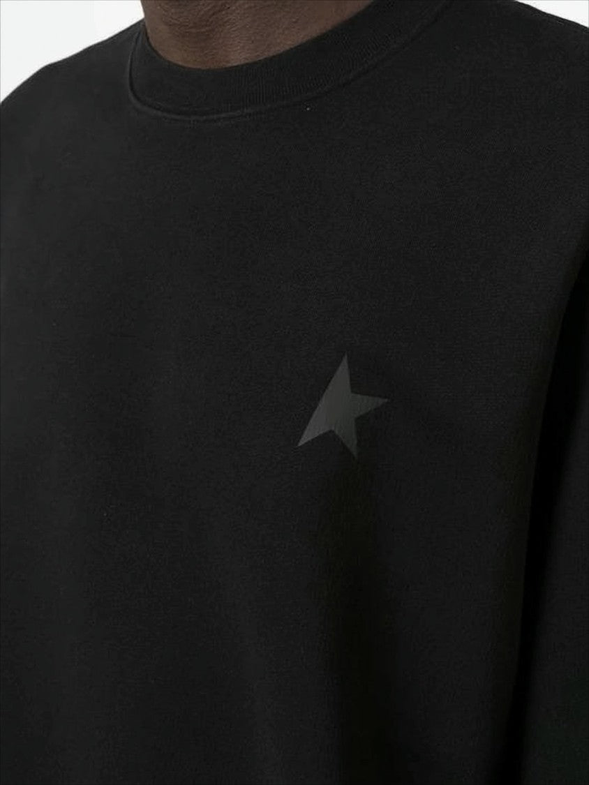 Golden Goose Minimalist Black Long-Sleeve Sweatshirt With Subtle Star Emblem
