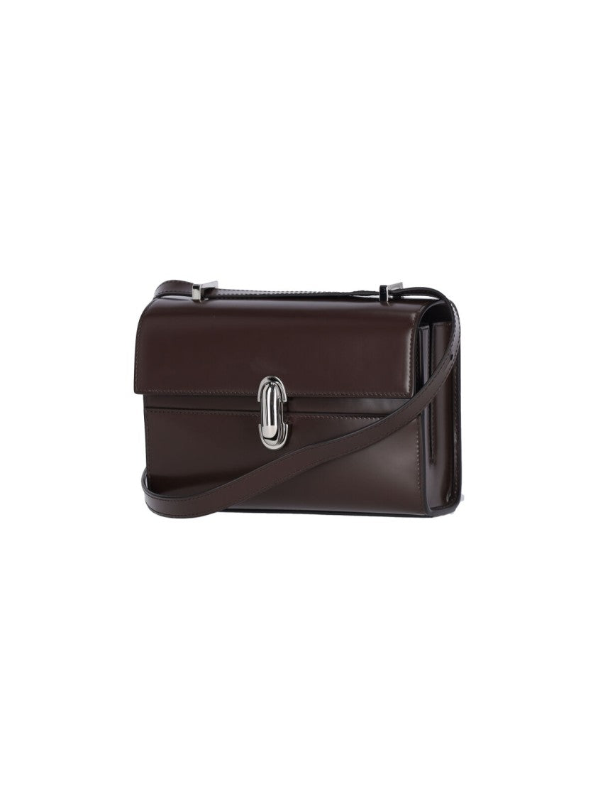 Savette Crossbody Bag In Dark Brown Hammered Leather