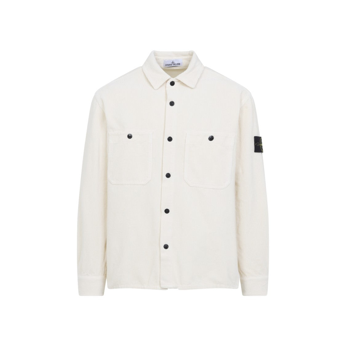 Stone Island Ivory White Cotton Overshirt