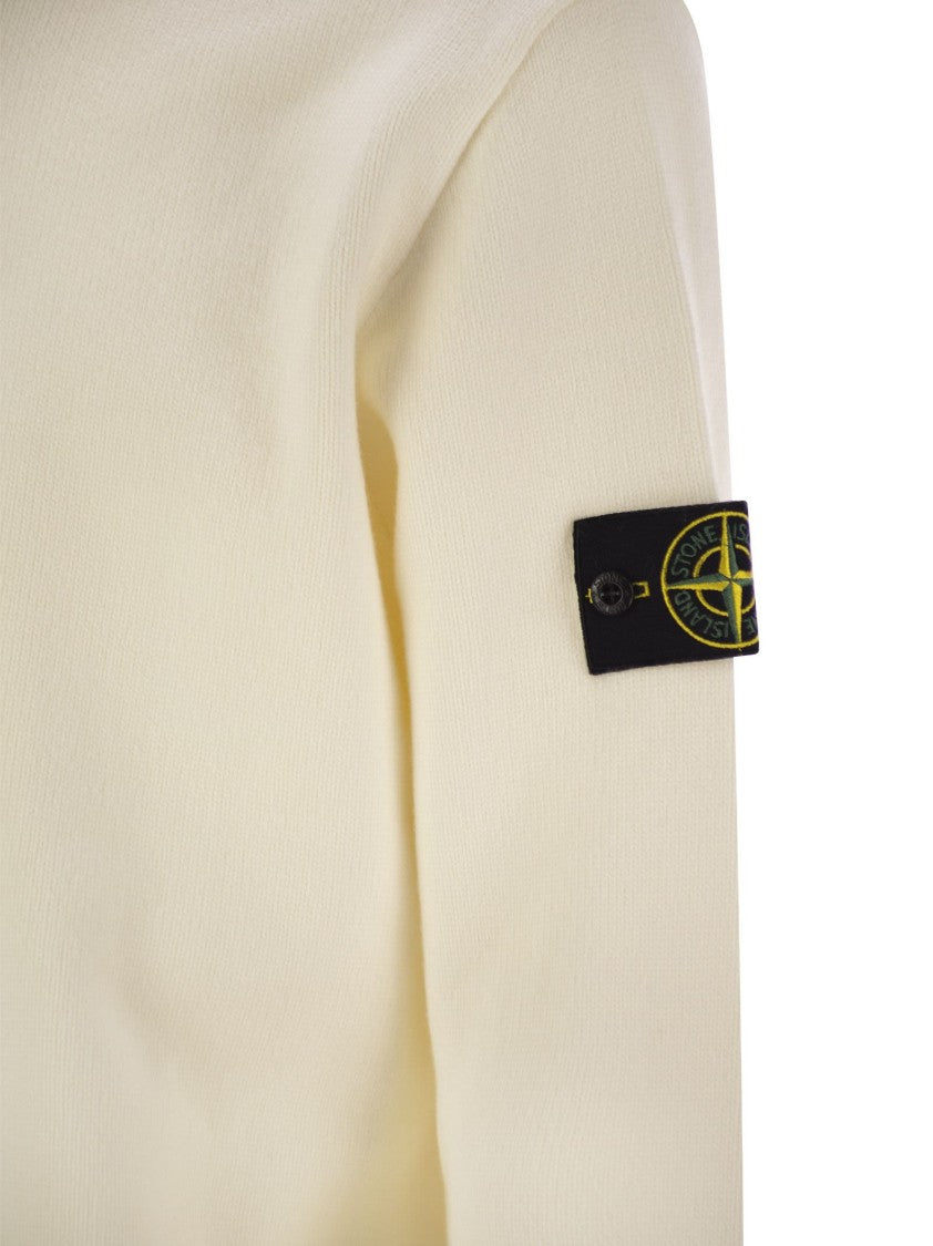 Stone Island Cotton-Blend Crew-Neck Jumper