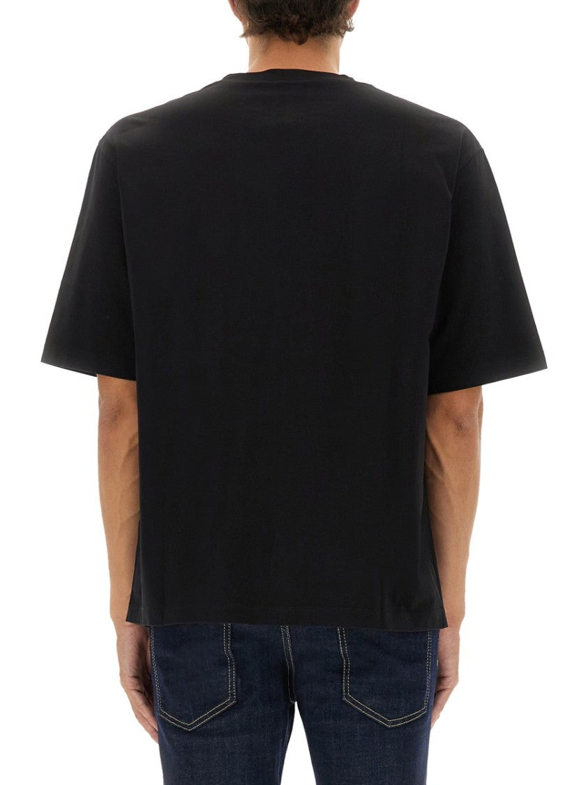 Dsquared2 Short-Sleeve T-Shirt With Puffy Logo In Blue