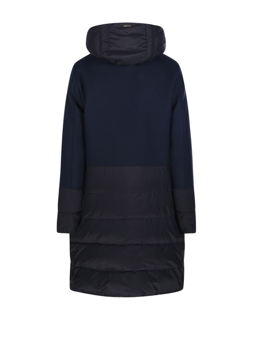 Herno Two-Tone Down Jacket With High Collar