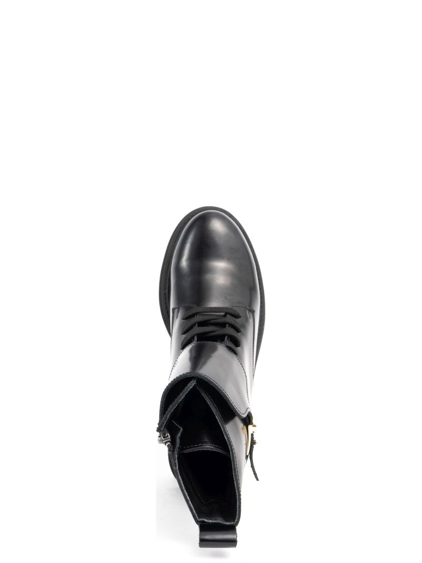 Sergio Moretti Black Cow Leather Ankle Boots