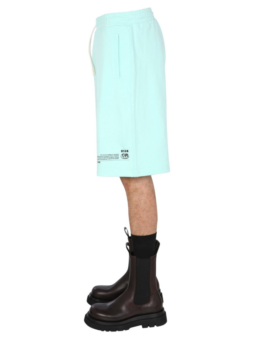 Msgm Fantastic Green Bermuda