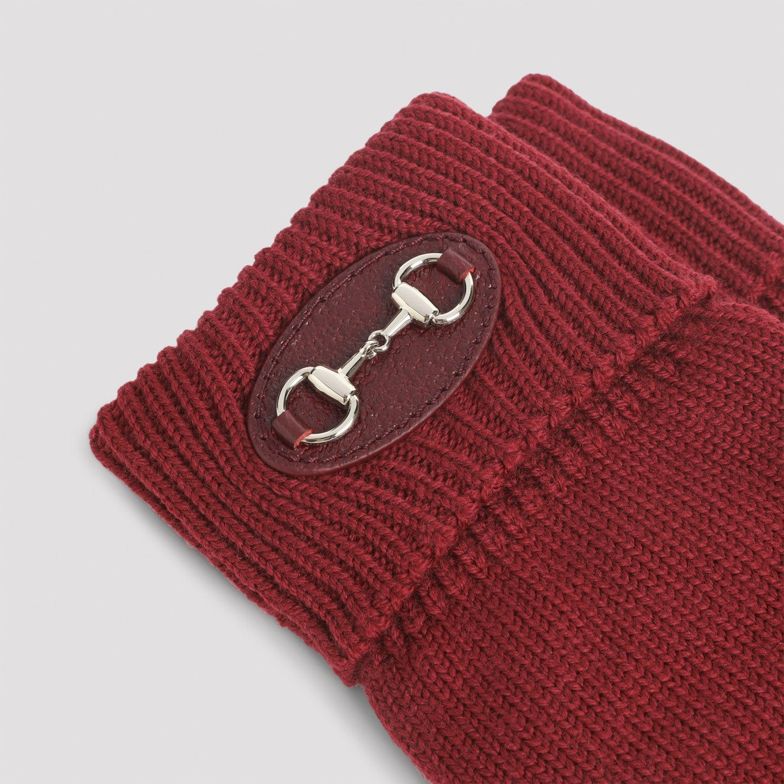 Gucci Horsebit Bordeaux Wool Gloves