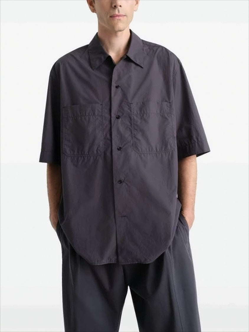 Lemaire Boxy-Fit Short-Sleeve Shirt With Classic Collar