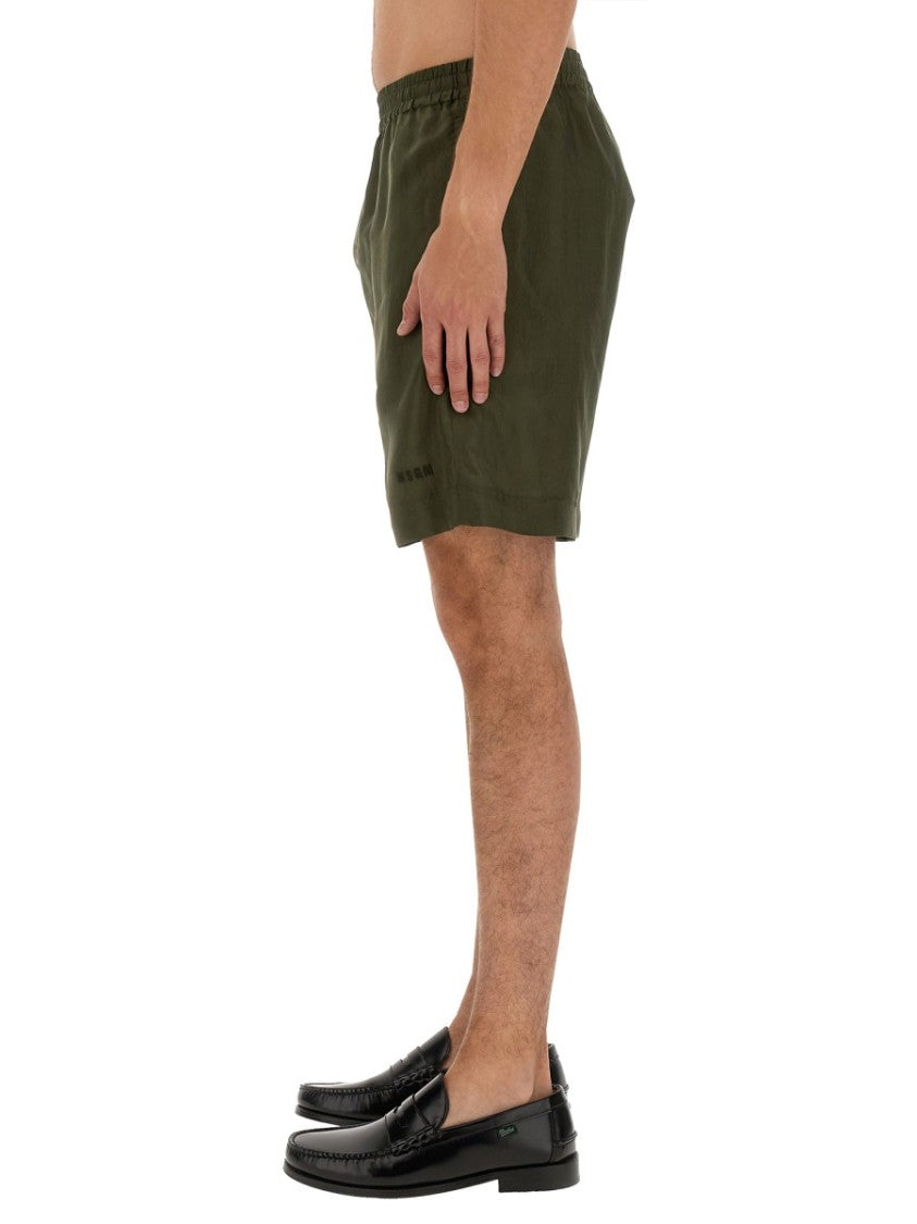 Msgm Cupro Bermuda Shorts