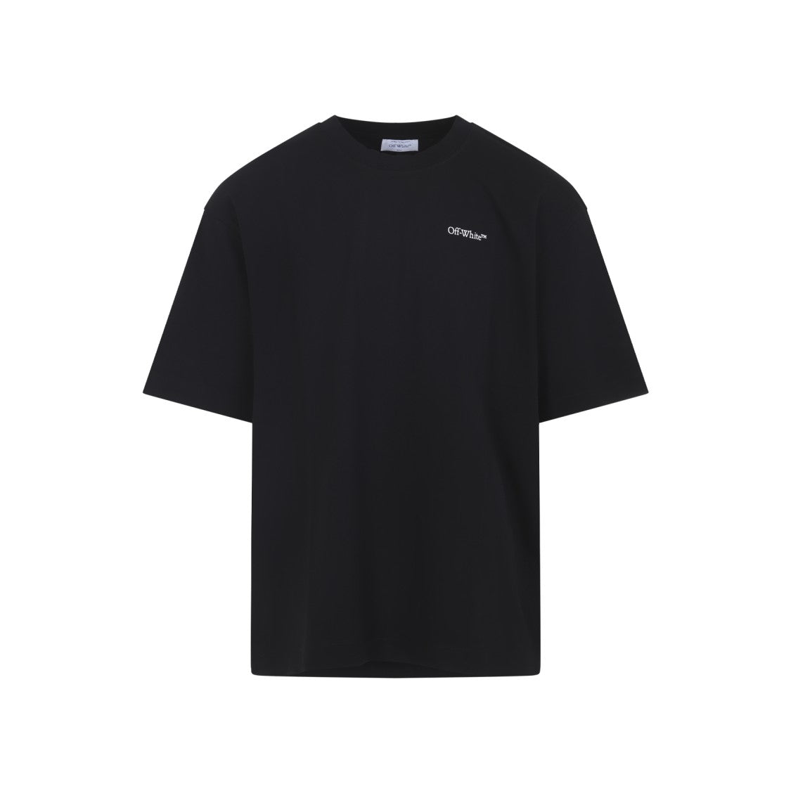 Off-White Black Short-Sleeve Cotton T-Shirt