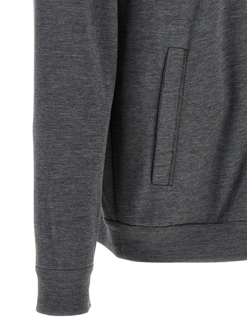 Brunello Cucinelli Precious Zipper Pull' Hoodie